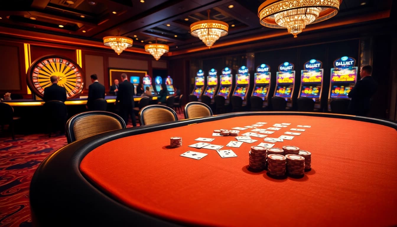 Engaging gamblers at https://www.kjc.global/ amidst a luxurious casino atmosphere.
