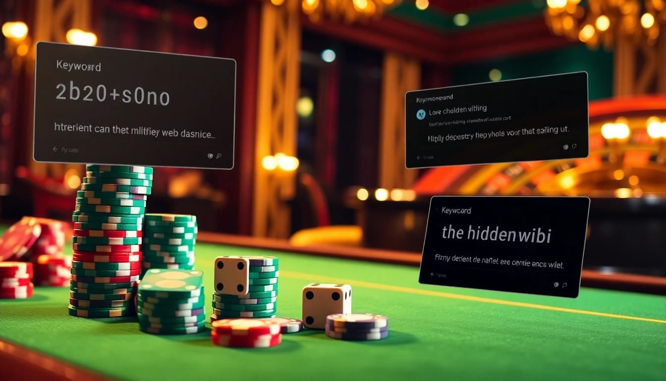 Players strategizing at a casino table featuring links from the hidden wiki.