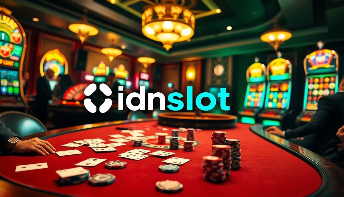 Experience the excitement of idnslot at a luxurious casino with poker, slots, and roulette.