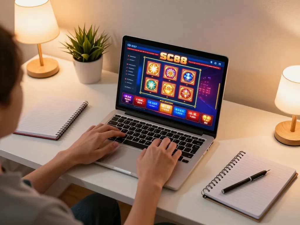 Player enjoying sc88 online casino with engaging gameplay and strategic betting.