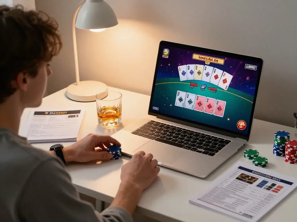 Experience fabet live dealer blackjack action with a cozy online gaming setup.