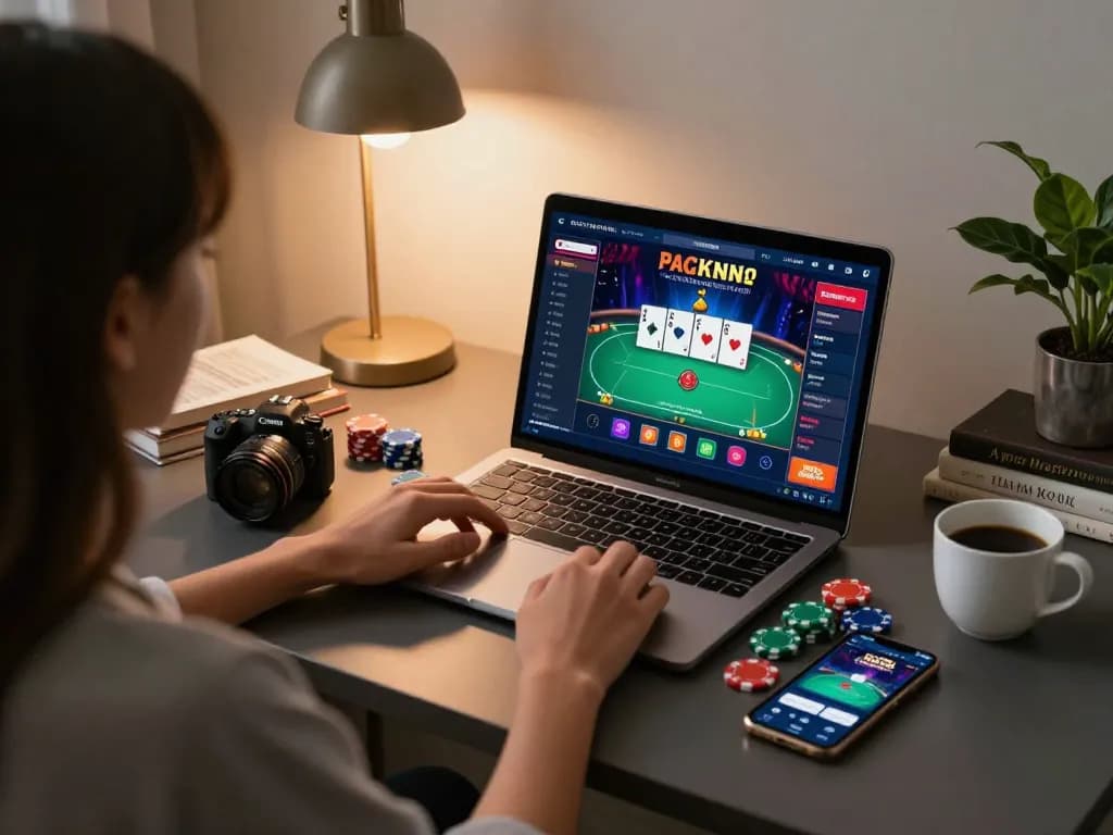 Experience strategic online poker gameplay with soibet on a modern home setup.