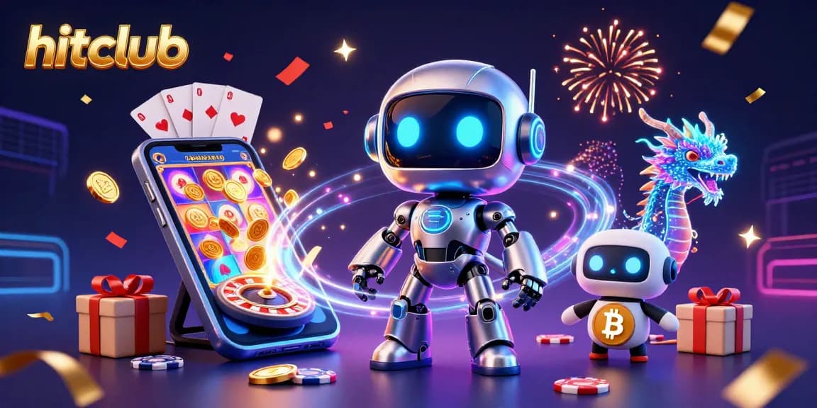 Experience thrilling gameplay at hitclub with vibrant 3D illustration showcasing diverse casino elements.