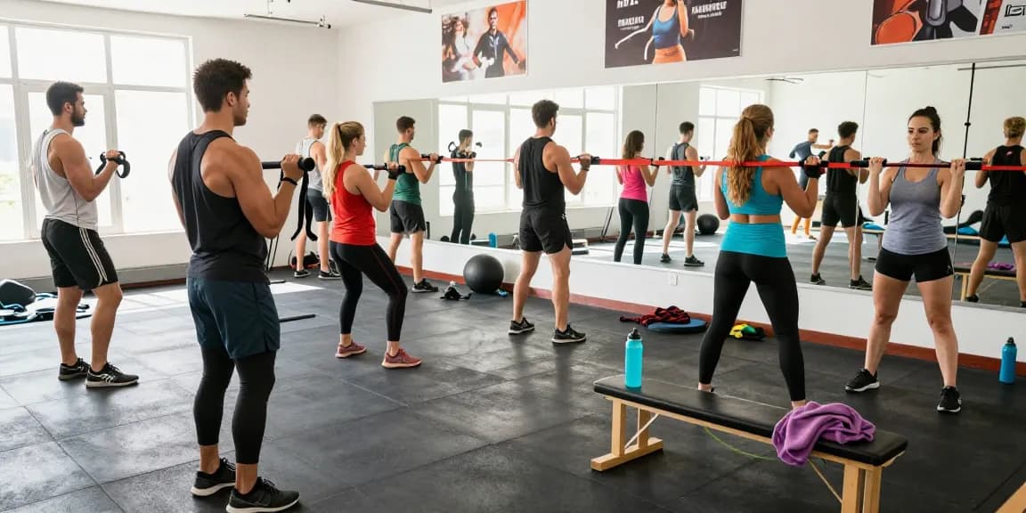 Erfolgreiche Trainingseinheit im Anabolika Shop Deutschland mit Bodybuildern, die Gewichte heben und motiviert sind.