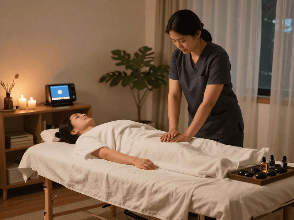Experience premium 서울출장안마 with a professional therapist in a calming home setting.