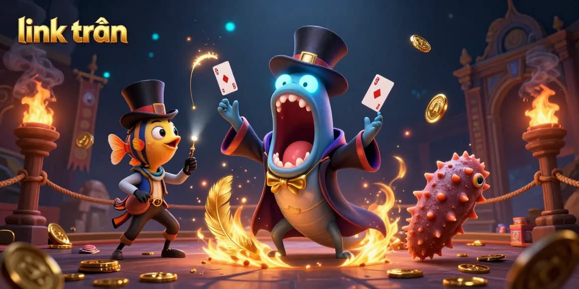 Engage in the magic of link trần with a captivating underwater casino scene featuring unique sea creatures.
