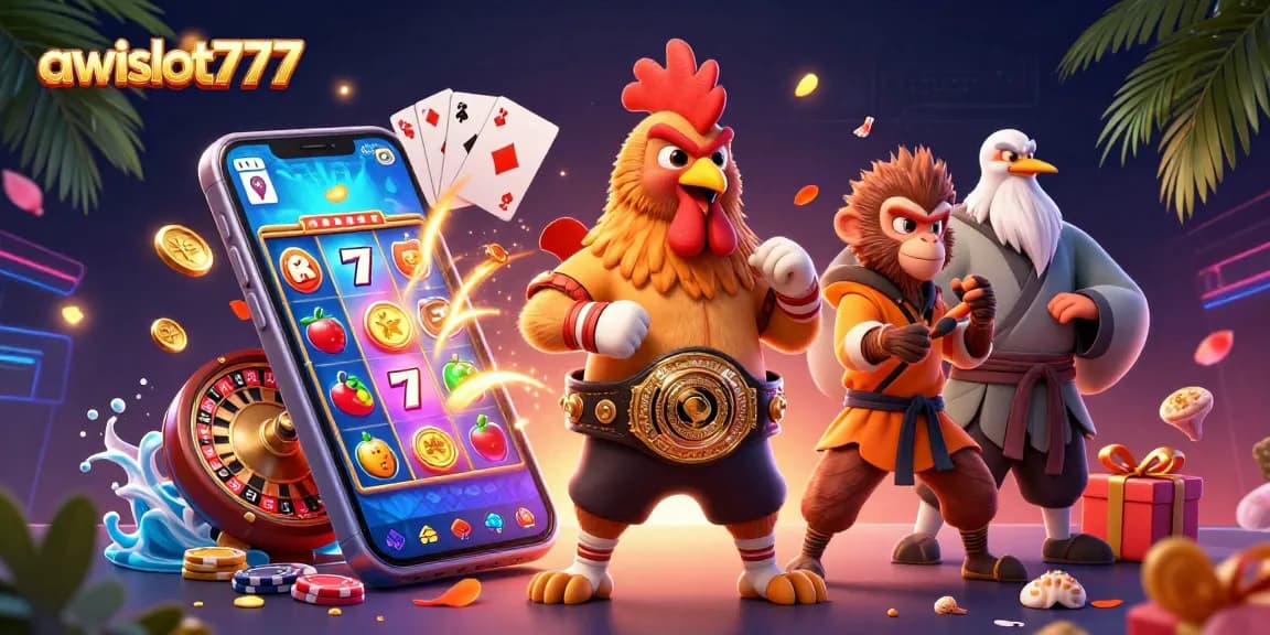 Engage with awslot777's dynamic online slot gaming experience showcasing vibrant 3D elements.