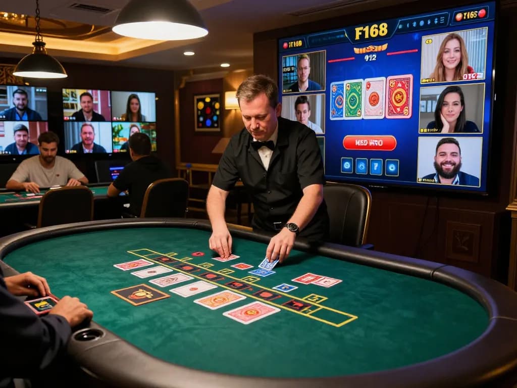 Players engaging in an exciting online game at F168 casino