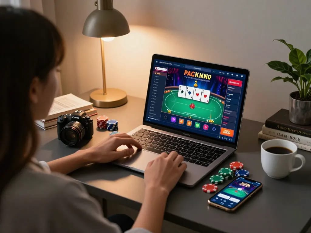 Experience strategic online poker gameplay with soibet on a modern home setup.