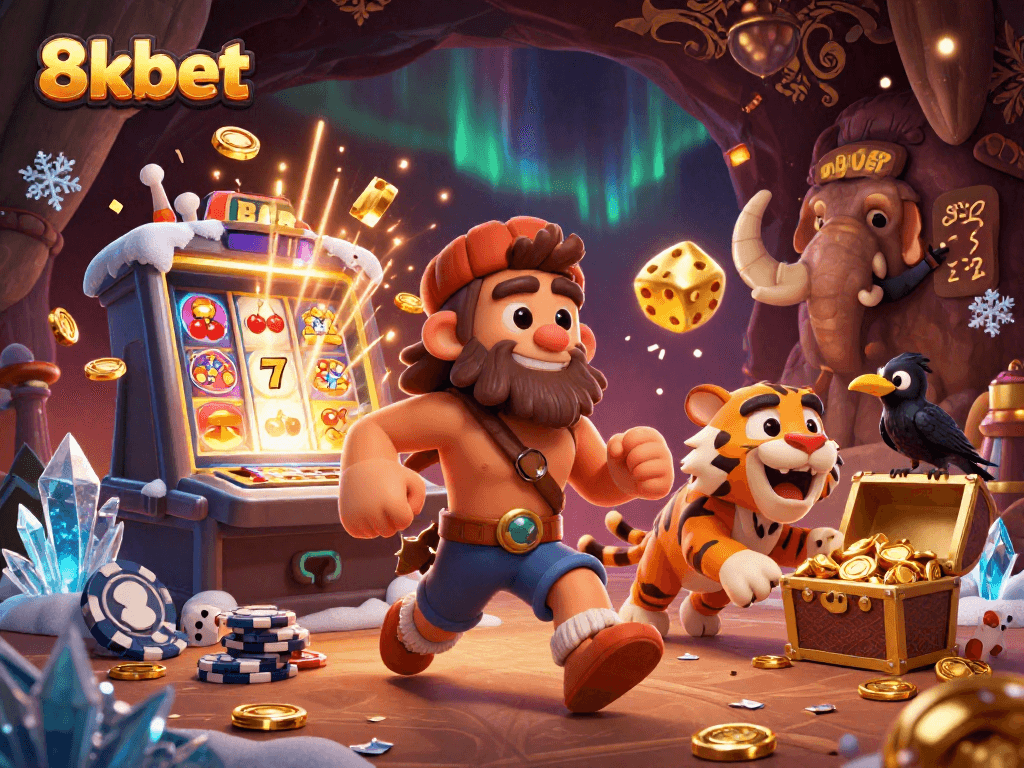 Experience the excitement of 8xbet with dynamic illustrations of casinos and gaming elements.