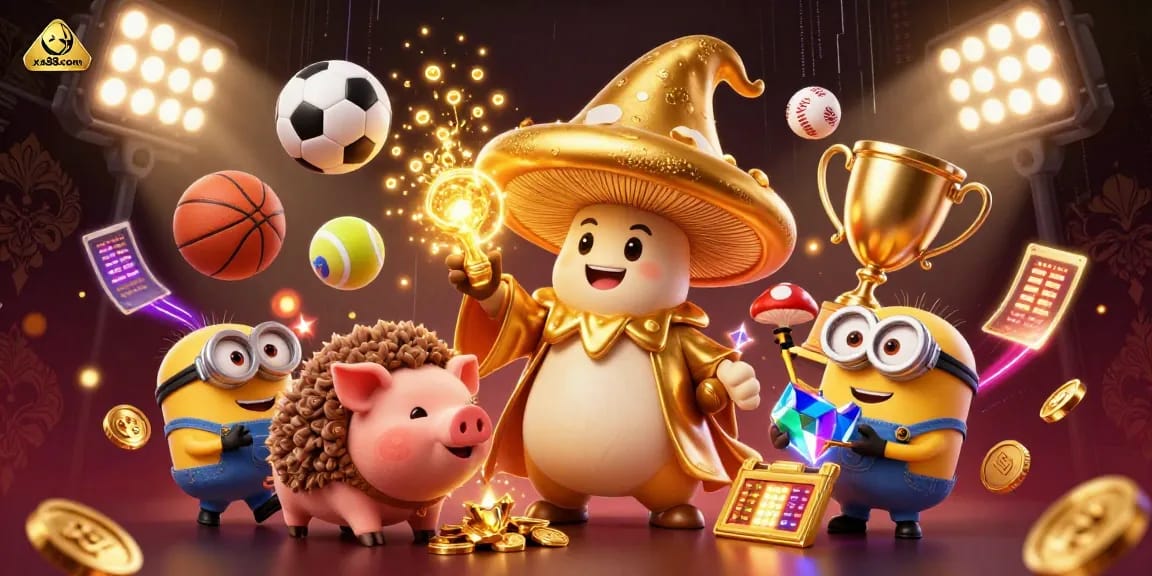 Experience the thrill with xx88com, showcasing a wizard and treasure elements in a dynamic gambling scene.