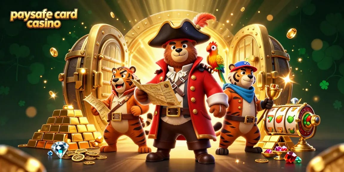 Tauchen Sie ein in die aufregende Welt des Paysafe Card Casinos mit lebhaften Charakteren und Spielelementen.