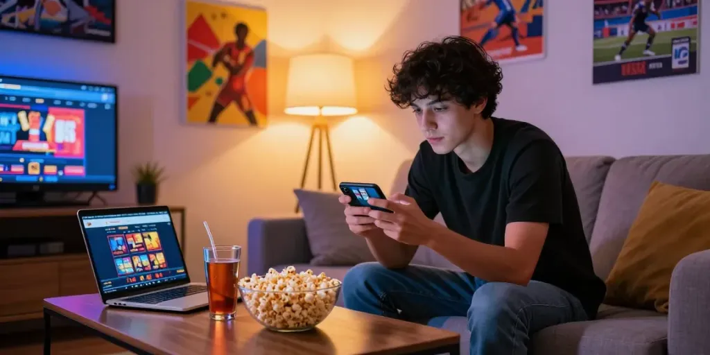 Erleben Sie die aufregenden neuen mobilen Casinos in Österreich beim Spielen auf dem Smartphone mit Snacks und gemütlicher Atmosphäre.