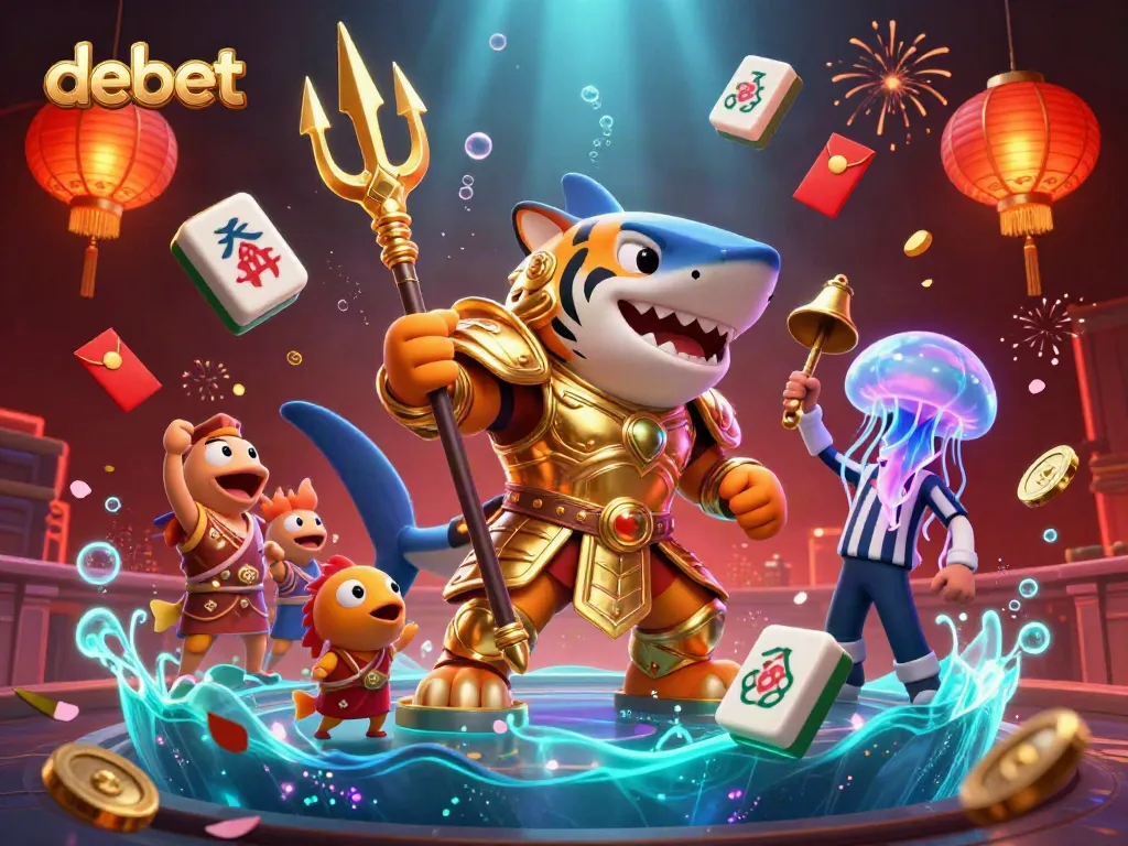 Engage in thrilling casino gameplay at debet with an underwater gladiator scene full of excitement.