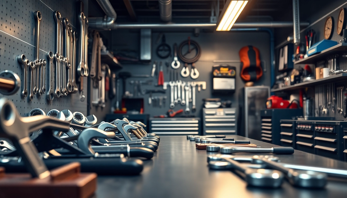 Using Stahlwille tools, a mechanic organizes a professional workshop with precision and care.