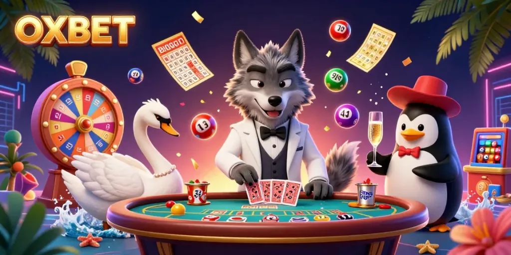 Experience OXBET’s lively casino scene with engaging characters and vibrant game elements