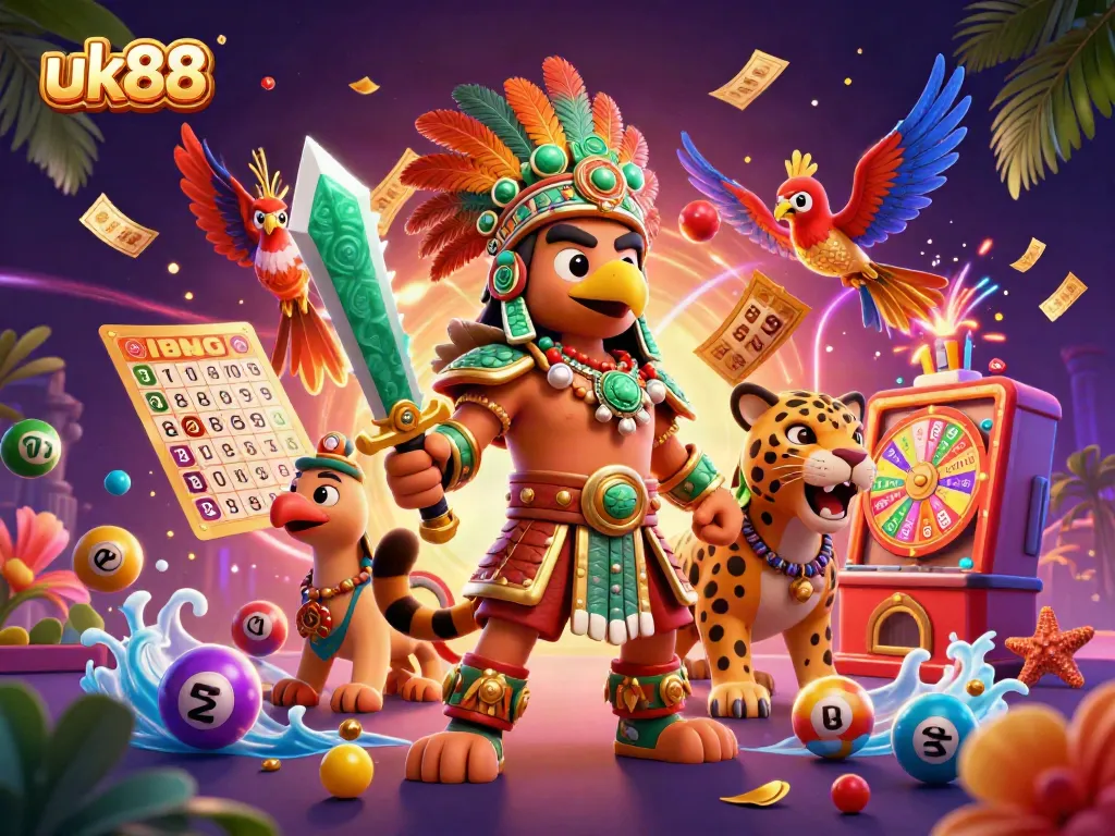 Experience the thrills of uk88 with dynamic lottery elements in a vibrant casino scene.