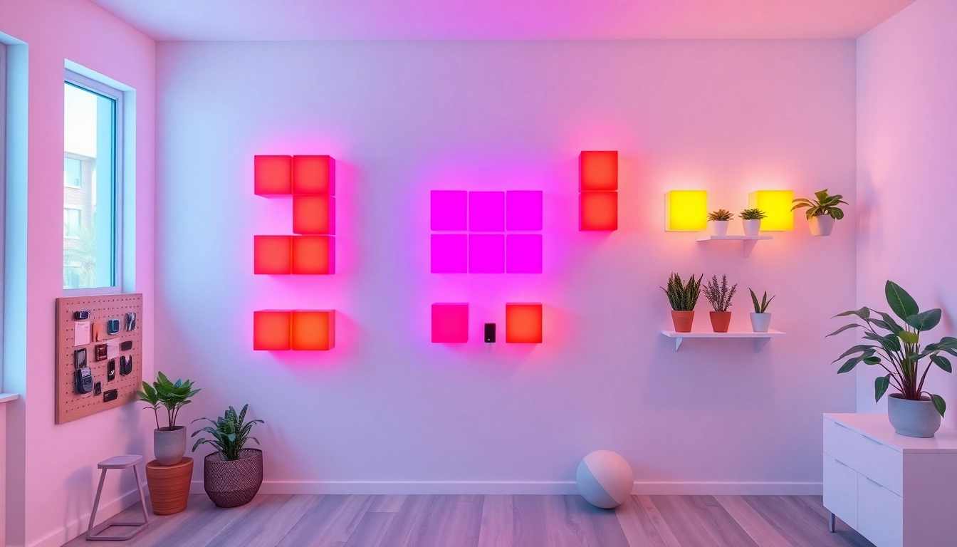 Nanoleaf Block Test showcases vibrant modular light panels and functional decor in a modern room.