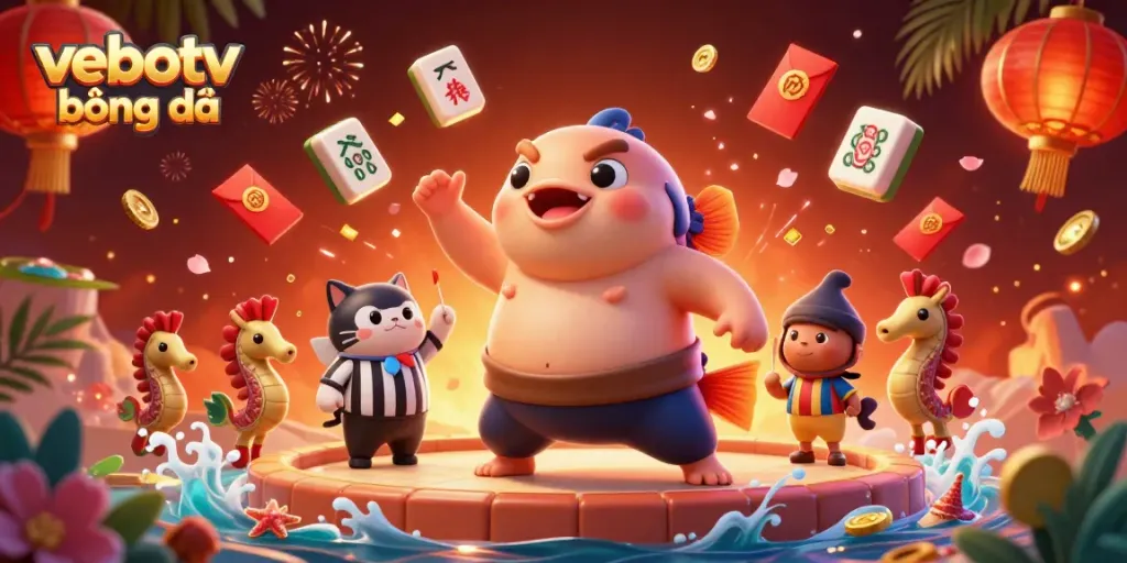 Experience vebotv bóng đá uniquely through vibrant underwater sports, featuring lively characters and bold game elements.