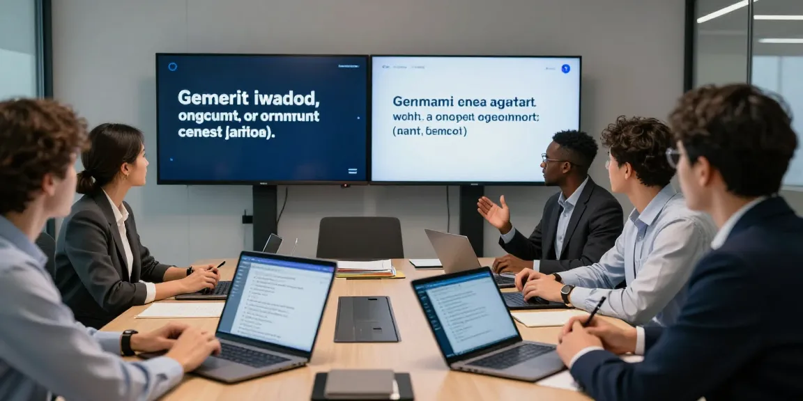 Effektive Kommunikation in einem modernen Meeting: ins Deutsche übersetzen mit KI-gestützter Technologie.