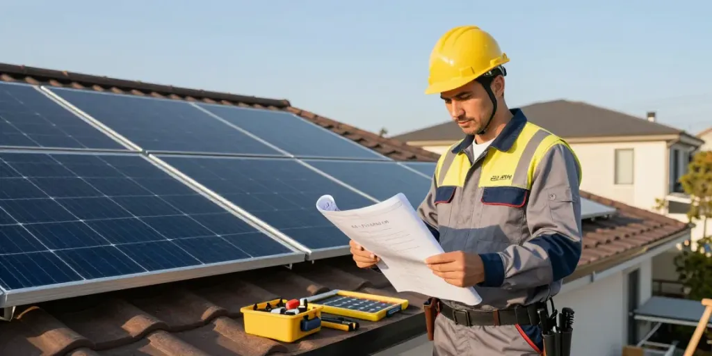 Installation von Solaranlagen bei einem vertrauenswürdigen Anbieter in der Nähe, professioneller Service für lokale Dienstleistungen.