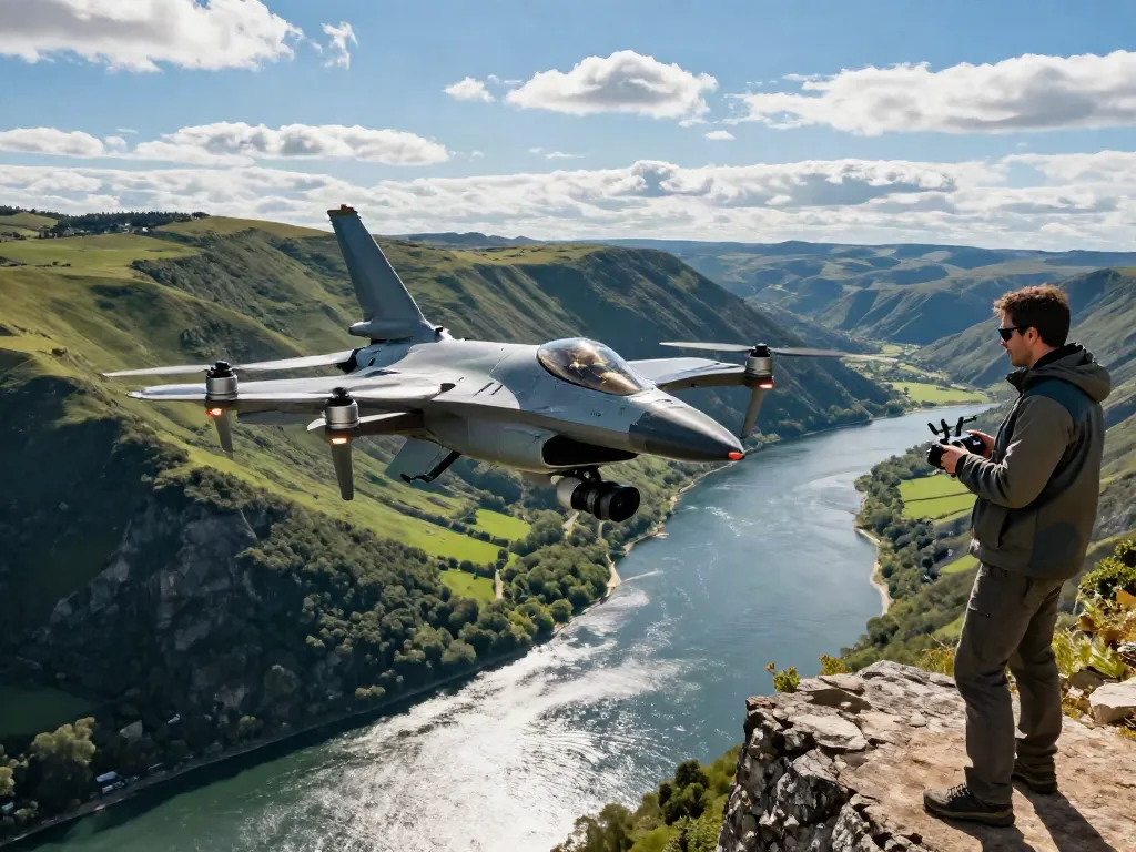 Drone F168 bay qua phong cảnh tuyệt đẹp với ánh sáng rực rỡ.