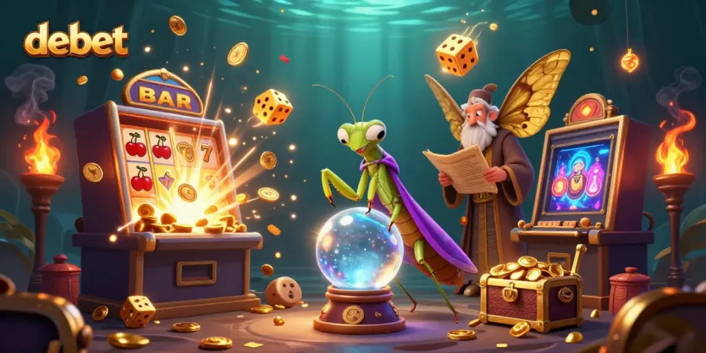 Experience the excitement at debet casino with vibrant slot games and mystical characters.