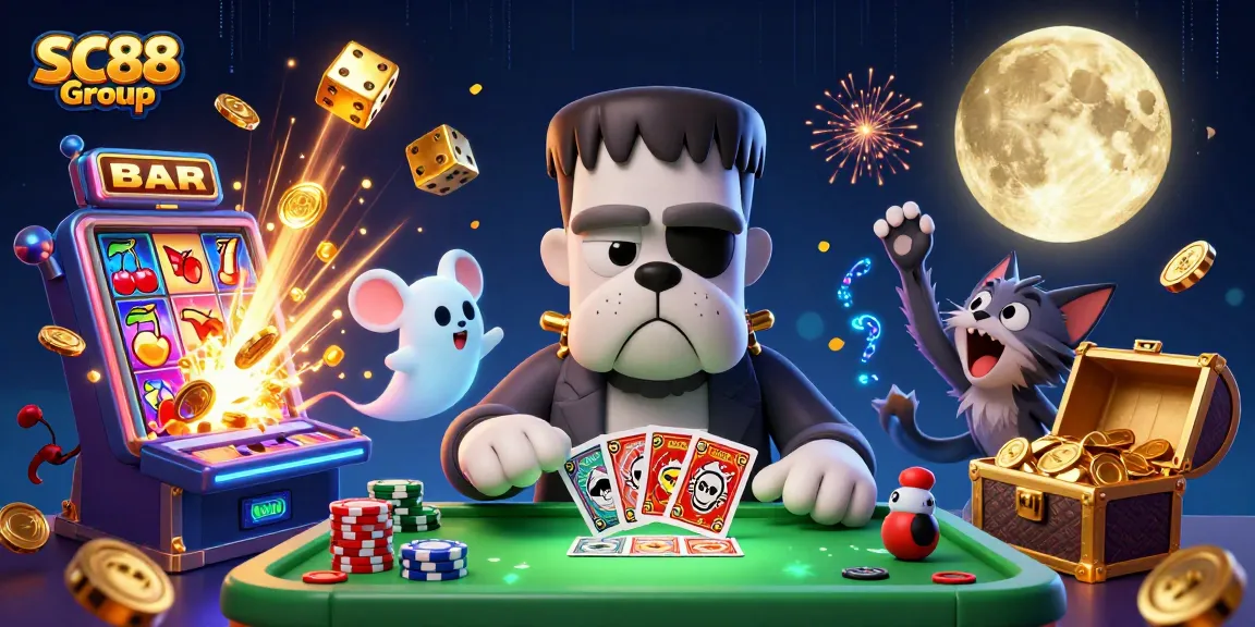 Engage with SC88 Group's thrilling casino games featuring cartoon characters and dynamic slots.