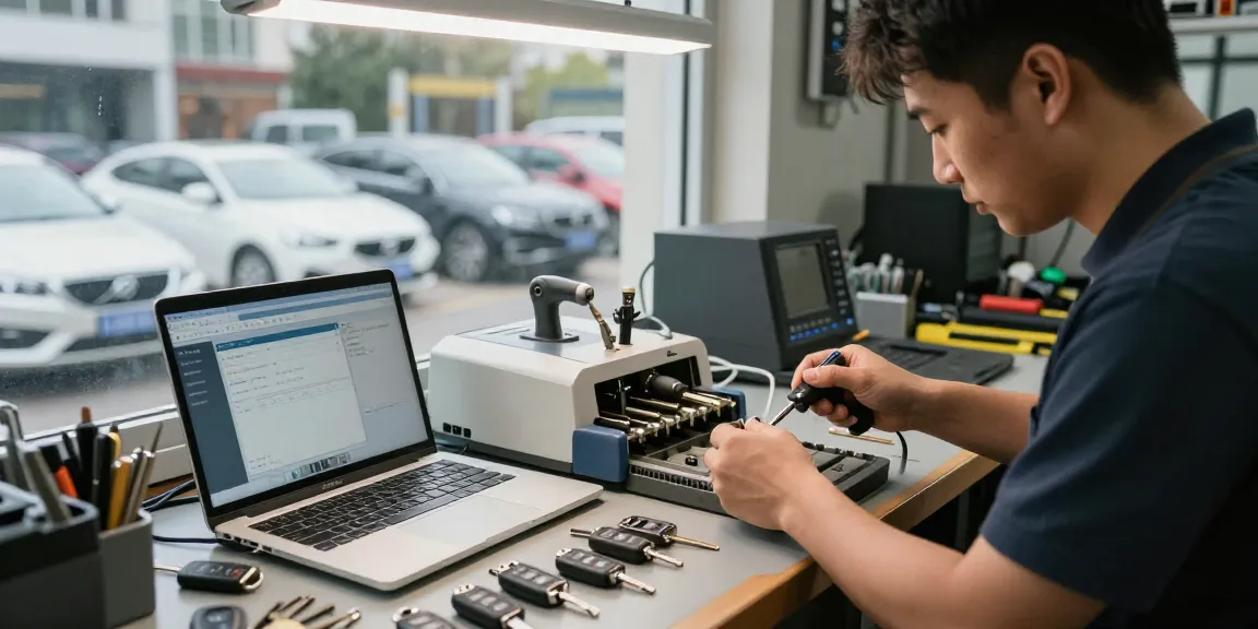 Experte mit Auto Schlüssel im Werkstatt für Hyundai und Volvo Autoschlüssel