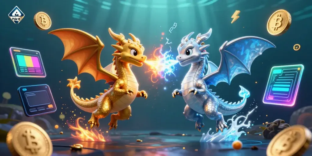 Engage with nbet's thrilling online casino experience featuring 3D dragons and crypto elements.