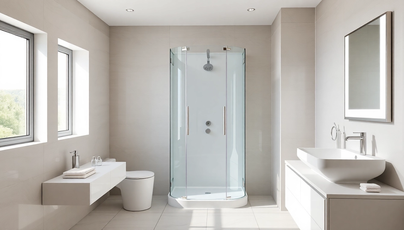 Aménagement de salle de bain moderne avec des produits sirhona fr en vedette.