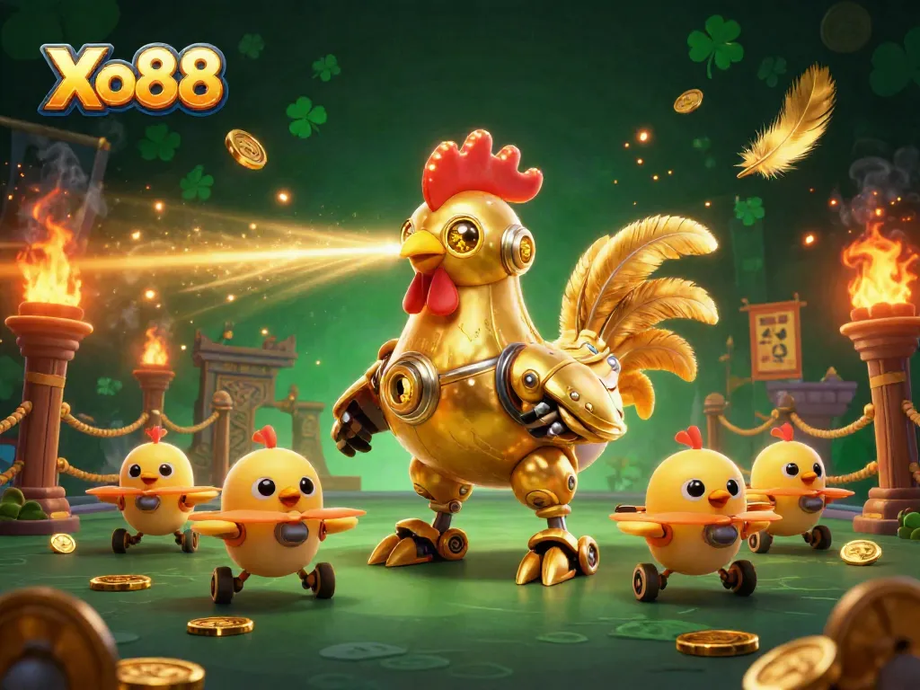 Xo88 engages players in a thrilling casino battle with cartoon characters and dynamic elements.