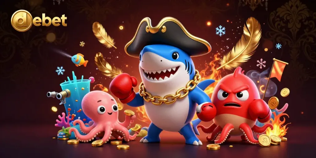Engage in exciting fish shooting games at debet with dynamic characters and reward-filled landscapes.