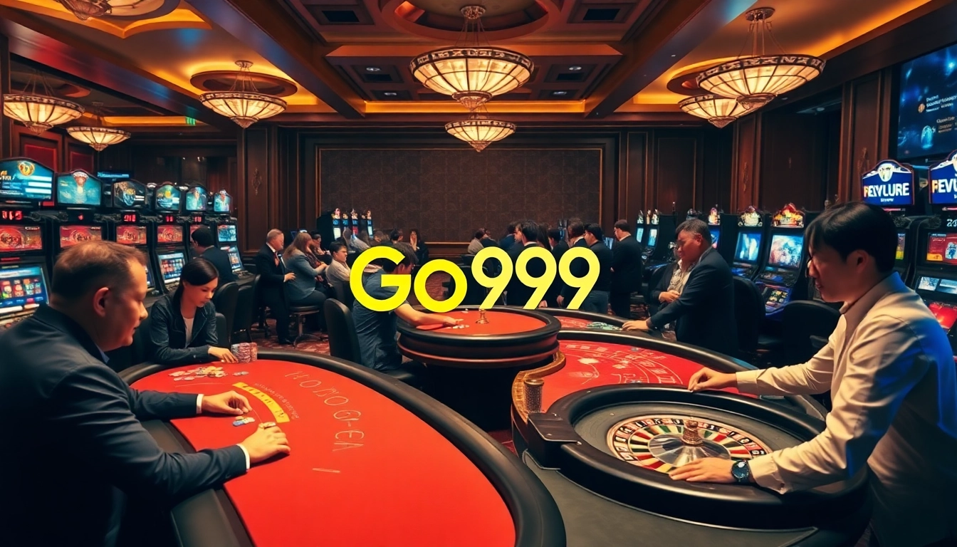 Go99 players celebrate their wins at a high-stakes casino table featuring cards and chips.
