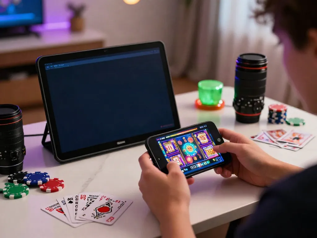 Engaging online gaming experience with DA88 mobile casino slot graphics and vibrant decor.