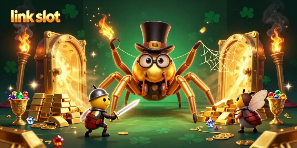 Experience the excitement of jackpot wins in a vibrant link slot casino environment filled with treasures.