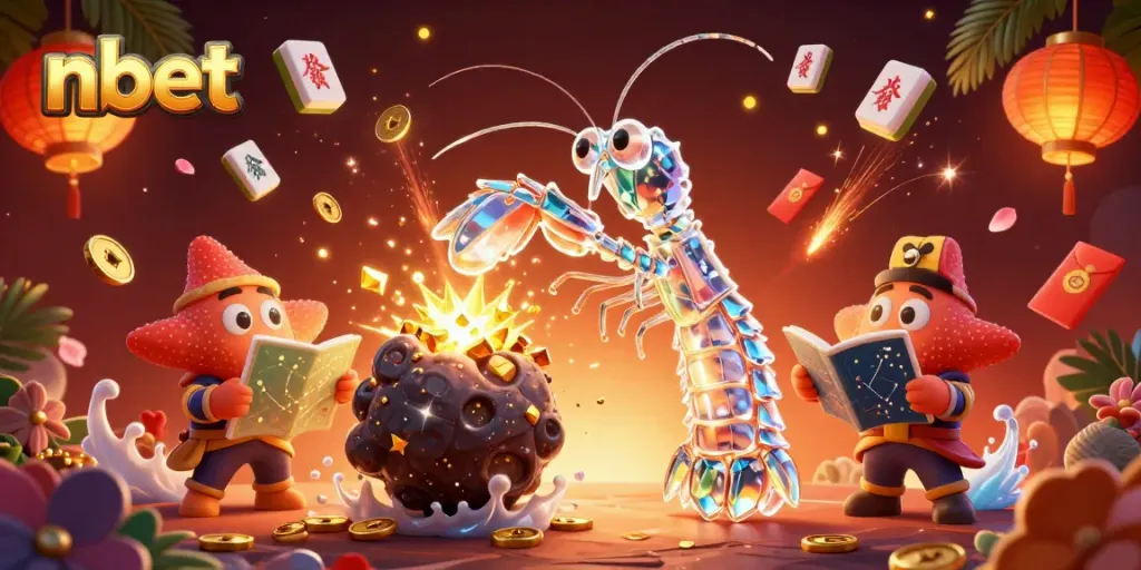 Join the action at nbet with a lively scene of gambling excitement featuring unique characters.