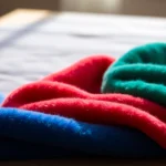 Fleece stoffen in verschillende kleuren en structuren, ideaal voor creatieve projecten.