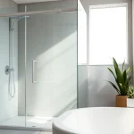 sonni sanitär GmbH präsentiert stilvolle Duschkabinen in modernem Badezimmer.