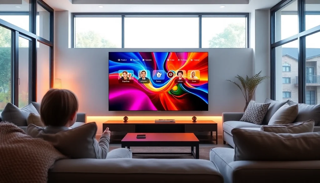 Watch exciting content on iron tv in a modern living room setup with smart technology.