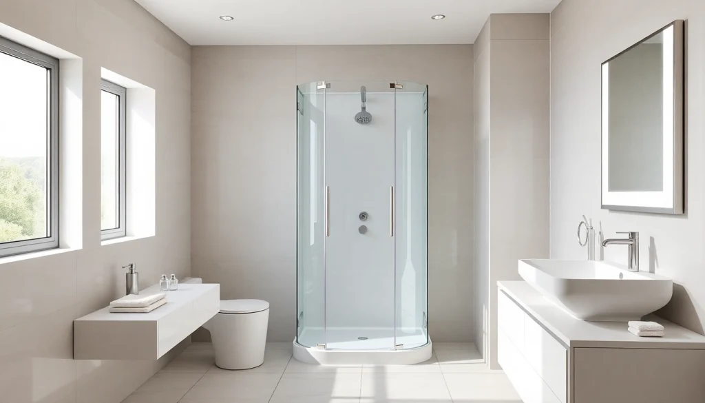 Aménagement de salle de bain moderne avec des produits sirhona fr en vedette.