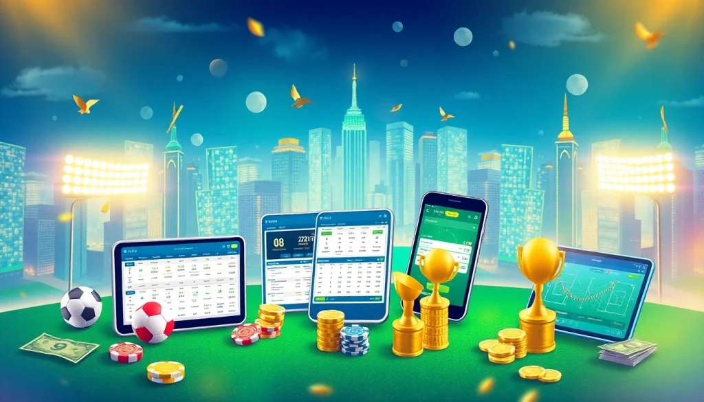 Explore the benefits of leading online sportsbooks India with vibrant visualization of sports betting.