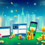 Explore the benefits of leading online sportsbooks India with vibrant visualization of sports betting.