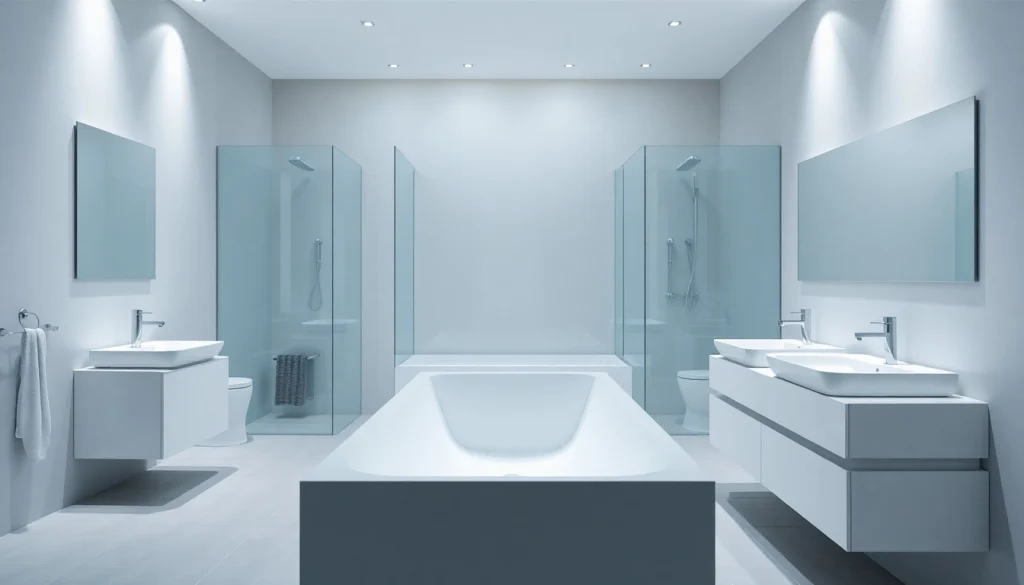 Sonni sanitär GmbH bietet hochwertige Badprodukte in einem modernen Badezimmerumfeld an.