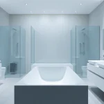 Sonni sanitär GmbH bietet hochwertige Badprodukte in einem modernen Badezimmerumfeld an.