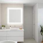 Praktischer spiegelschrank led mit modernem Design und eleganter Beleuchtung im Bad