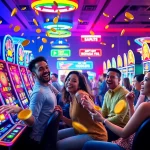 Kode4d slot gaming interface showcasing vibrant slots and excited players in a thrilling online environment.