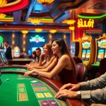 Rasakan keseruan slot DEWANAGA89 dengan visual kasino yang cerah dan berwarna-warni yang menonjolkan elemen permainan.