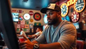 Engaging scene of online sports betting Alabama showcasing athlete excitement.