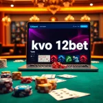 Experience the thrill of gambling with ink vao 12bet, featuring poker chips and an inviting casino interface.